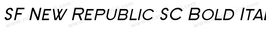 SF New Republic SC Bold Italic字体转换